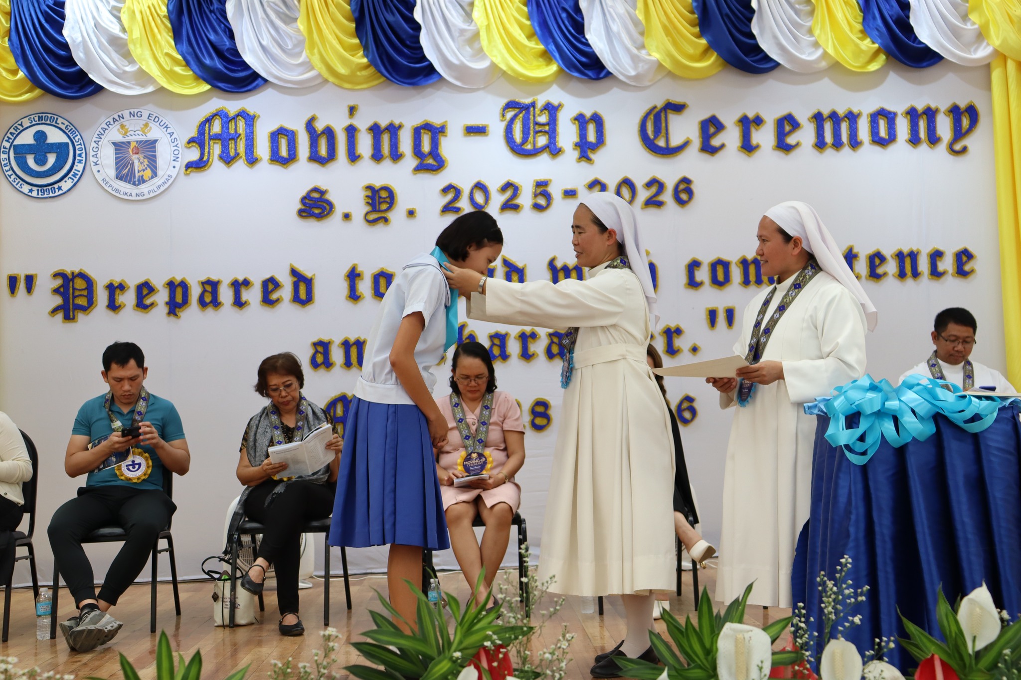 Students during recognition or graduation